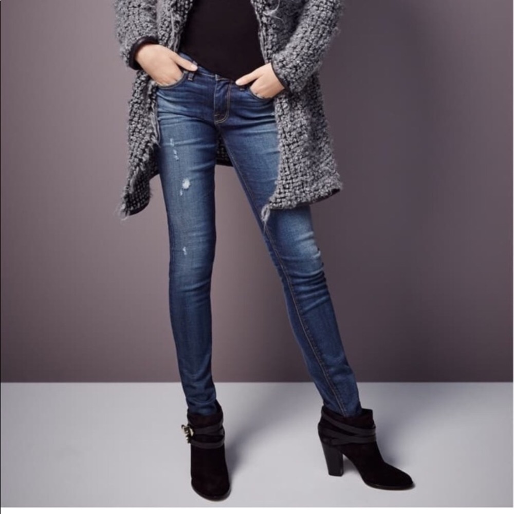 Strom tio skinny distressed ankle jeans jaguar 25